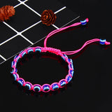 Evil Eye Fluorescent Braided Bracelet for Women Couples