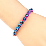 Evil Eye Fluorescent Braided Bracelet for Women Couples