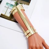 Exaggerate Metal Opened Cuff Bracelet Punk Armlet Jewelry