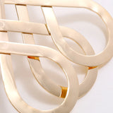 Punk Geometric Hollow Metal Choker Necklace for Women
