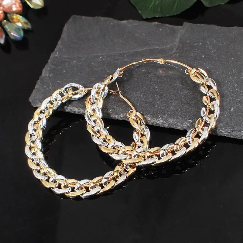 Vintage Acrylic Geometric Circle Earrings