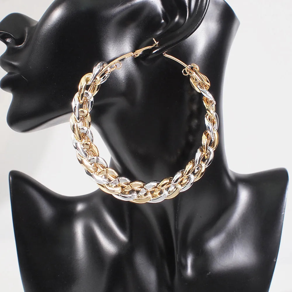 Vintage Acrylic Geometric Circle Earrings