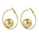 Exaggerated Pearl Necklace Golden Bead Collar Jewelry
