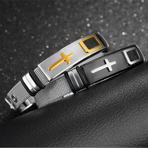 Explosive Stainless Steel Men's Strap Bracelet Personality