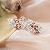 Butterfly Rhinestone Headdress Elegant Spring Clip for Women