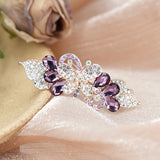 Butterfly Rhinestone Headdress Elegant Spring Clip for Women