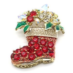Christmas Rhinestone Buttons Coat Decoration