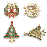 Christmas Rhinestone Buttons Coat Decoration