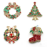Christmas Rhinestone Buttons Coat Decoration