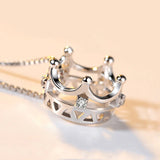 Zircon Pendant Necklace 925 Sterling Silver Rhinestone Collarbone Necklace