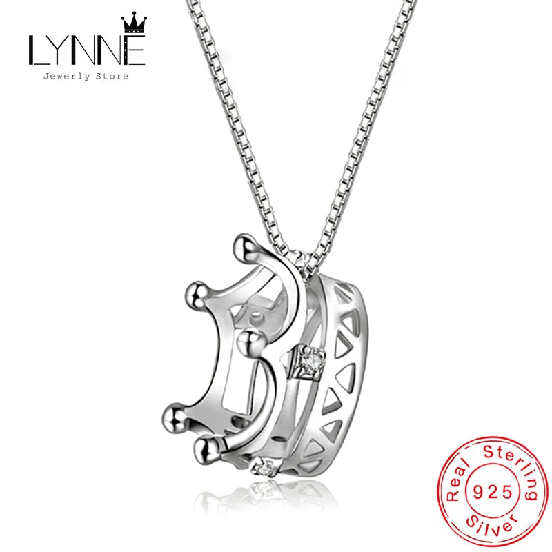 Zircon Pendant Necklace 925 Sterling Silver Rhinestone Collarbone Necklace