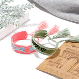 Embroidery Hand-woven Bracelets Tassel Friendship Couple Wedding Jewelry