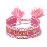 Embroidery Hand-woven Bracelets Tassel Friendship Couple Wedding Jewelry