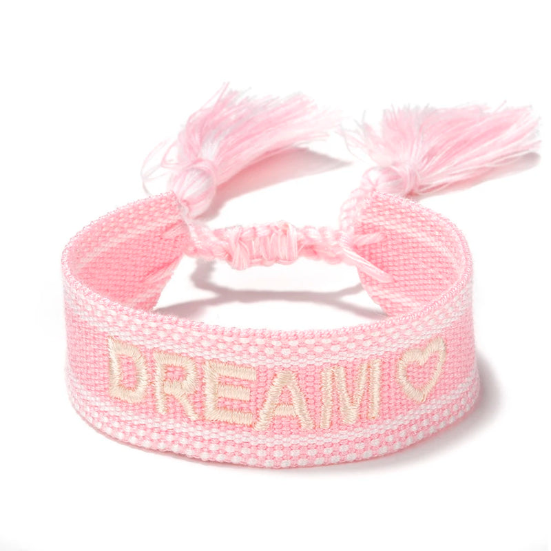Embroidery Hand-woven Bracelets Tassel Friendship Couple Wedding Jewelry