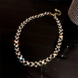 Pearl Stone Chain Choker Necklace for Wedding Jewelry