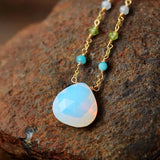 Teardrop Pendant Chain Choker Necklace Charm Women Short Necklace