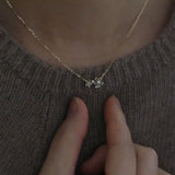 Sterling Silver Floret Necklace Zircon Flower Pendant Necklaces