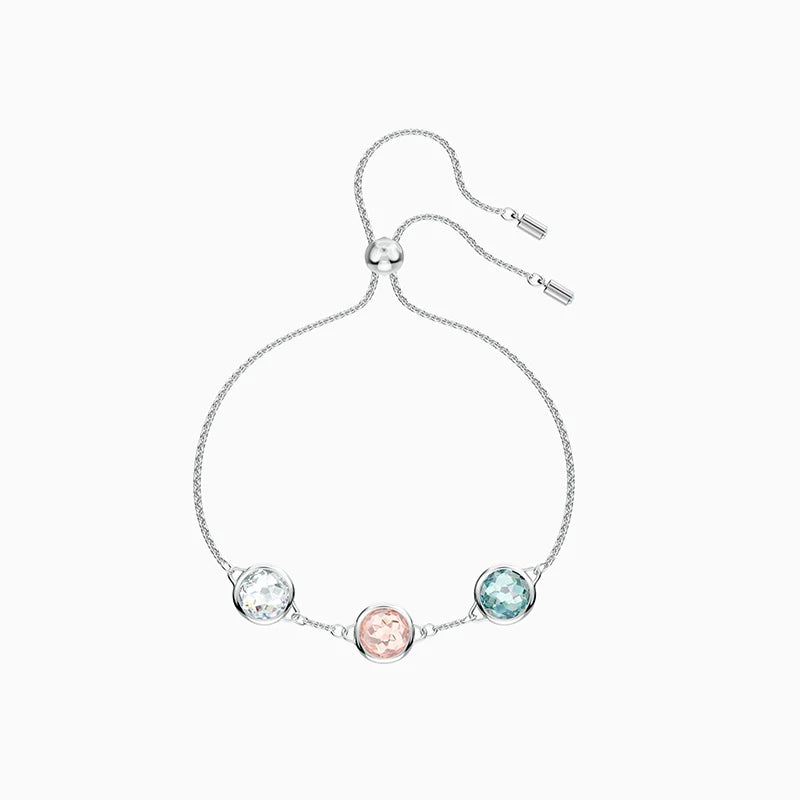 Clear Crystal Bracelet & Hair Accessory Set for Women