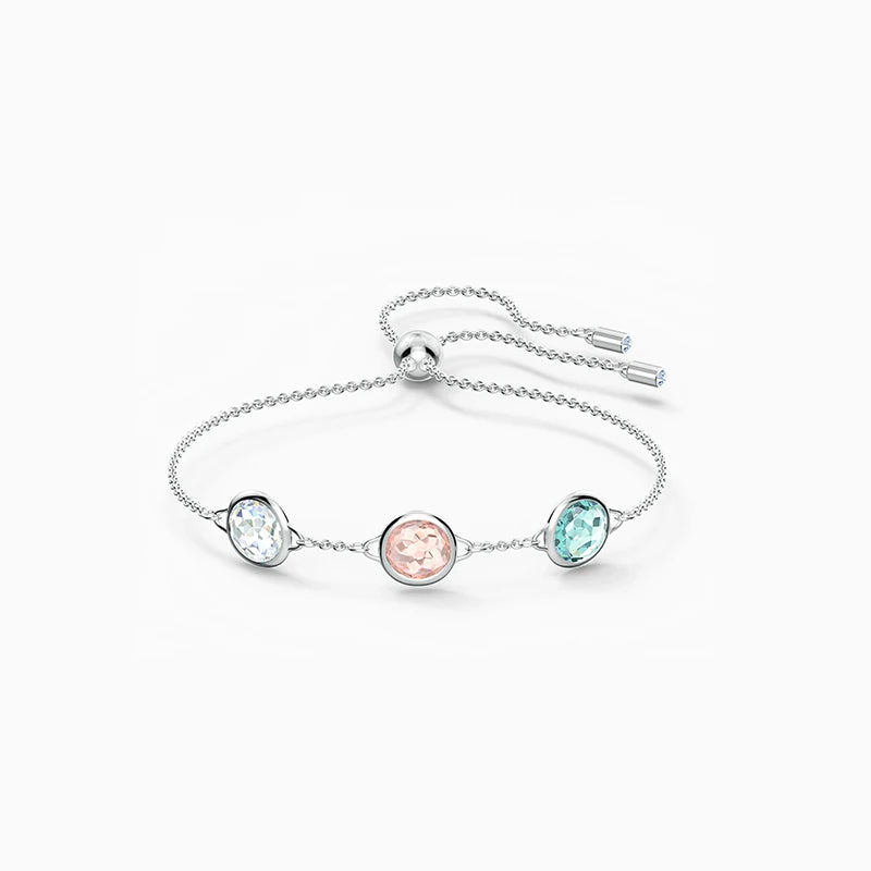 Clear Crystal Bracelet & Hair Accessory Set for Women