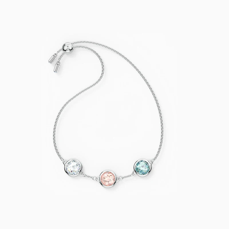 Clear Crystal Bracelet & Hair Accessory Set for Women