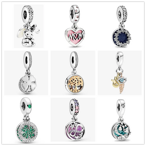 Eyes Stars Tree Aircraft Beads Mum Script Heart Charm Fit Original Bracelet Pend