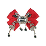 Rhinestone Tassel Bow Tie Brooch British Style Vintage Brooches