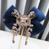 Rhinestone Tassel Bow Tie Brooch British Style Vintage Brooches