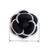 Fabric Camellia Flower Brooches for Women Suit Sweater Corsage Lapel Pins