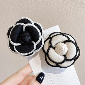Fabric Camellia Flower Brooches for Women Suit Sweater Corsage Lapel Pins