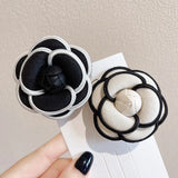 Fabric Camellia Flower Brooches for Women Suit Sweater Corsage Lapel Pins