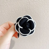 Fabric Camellia Flower Brooches for Women Suit Sweater Corsage Lapel Pins