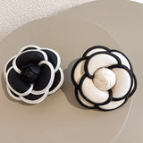 Fabric Camellia Flower Brooches for Women Suit Sweater Corsage Lapel Pins
