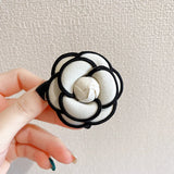 Fabric Camellia Flower Brooches for Women Suit Sweater Corsage Lapel Pins
