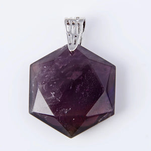 Sand Purple Quartz Stone Pendant for Necklaces