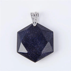 Sand Purple Quartz Stone Pendant for Necklaces