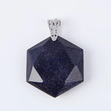 Sand Purple Quartz Stone Pendant for Necklaces