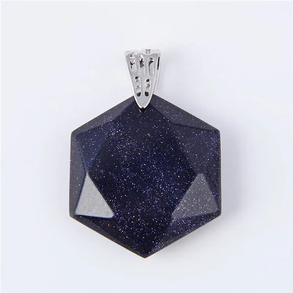 Sand Purple Quartz Stone Pendant for Necklaces