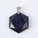 Sand Purple Quartz Stone Pendant for Necklaces