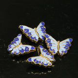 High Enamel Butterfly Shape Spacers Pendant Cloisonne Jewelry 5pcs