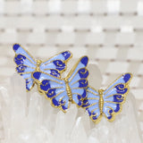 High Enamel Butterfly Shape Spacers Pendant Cloisonne Jewelry 5pcs