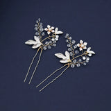 Fairy Beauty Bridal Wedding Headdress Set Pearl Headband Hairpin