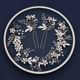 Fairy Beauty Bridal Wedding Headdress Set Pearl Headband Hairpin