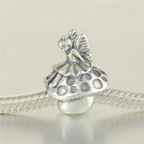 925 Sterling Silver Fairy & Mushroom Charms for Bracelets