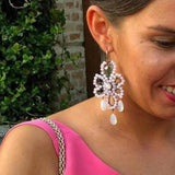 Crystal Beads Earrings Crochet Drops Retro Dangle Aretes Women Accessory