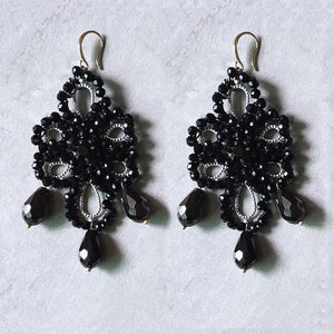 Crystal Beads Earrings Crochet Drops Retro Dangle Aretes Women Accessory