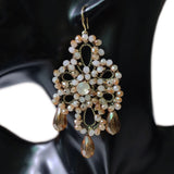 Crystal Beads Earrings Crochet Drops Retro Dangle Aretes Women Accessory
