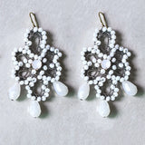 Crystal Beads Earrings Crochet Drops Retro Dangle Aretes Women Accessory