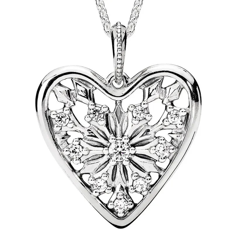 Winter Lantern Pearl Wing Drop Necklace 925 Sterling Silver For Women