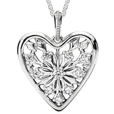 Winter Lantern Pearl Wing Drop Necklace 925 Sterling Silver For Women