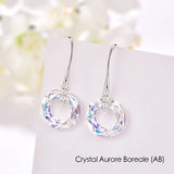 Stone Circle Drop Earrings with Crystals from Austria